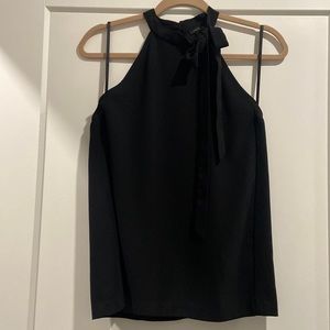 Ann Taylor Black Bow Halter Top (M)